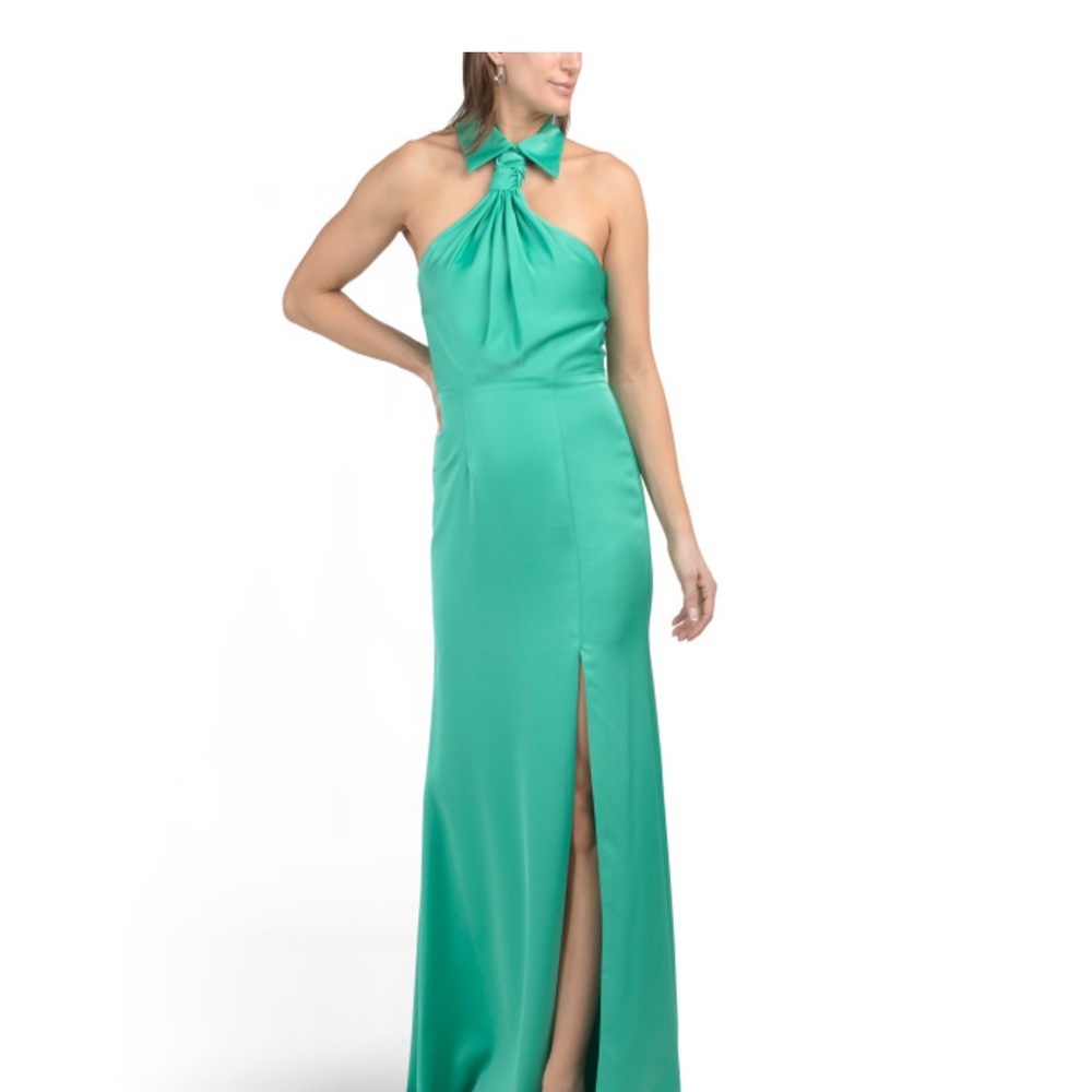 H by Halston Strapless Teal Dress